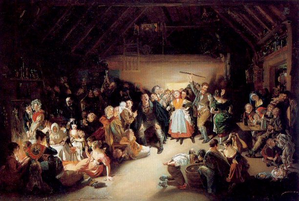 «Snap-Apple Night» (1832), por Daniel Maclise